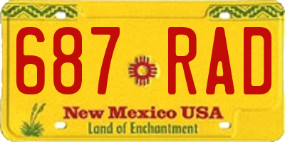 NM license plate 687RAD