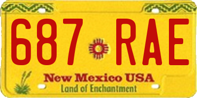 NM license plate 687RAE