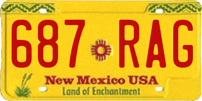 NM license plate 687RAG