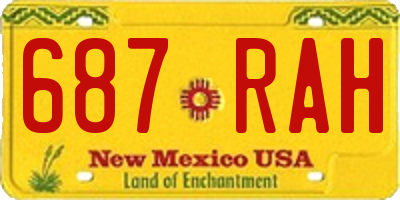 NM license plate 687RAH