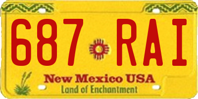 NM license plate 687RAI