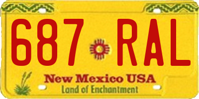 NM license plate 687RAL