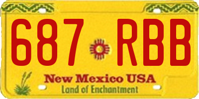 NM license plate 687RBB