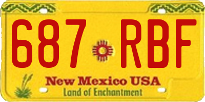 NM license plate 687RBF
