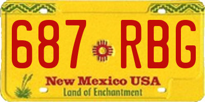 NM license plate 687RBG