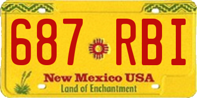 NM license plate 687RBI