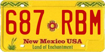 NM license plate 687RBM