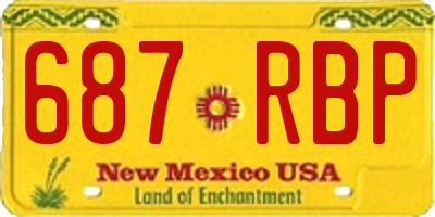 NM license plate 687RBP