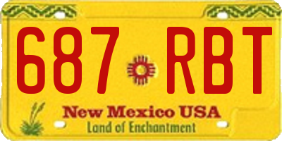 NM license plate 687RBT