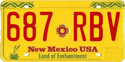 NM license plate 687RBV