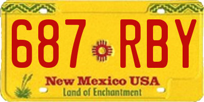 NM license plate 687RBY