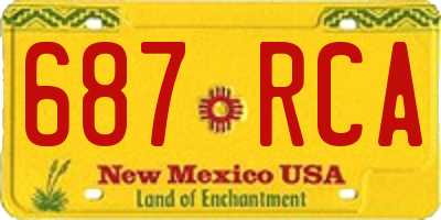 NM license plate 687RCA