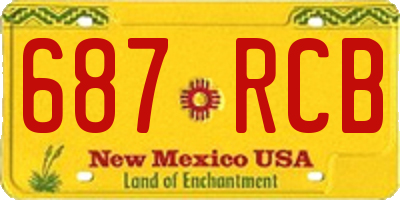 NM license plate 687RCB