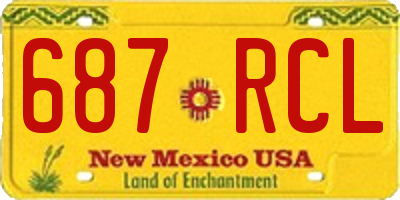 NM license plate 687RCL
