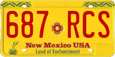 NM license plate 687RCS
