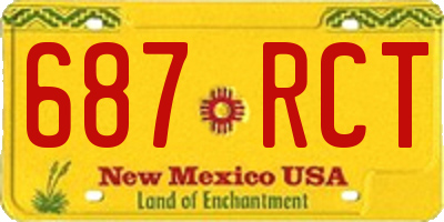 NM license plate 687RCT