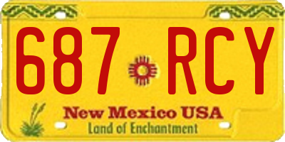 NM license plate 687RCY