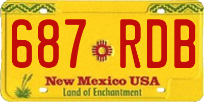 NM license plate 687RDB