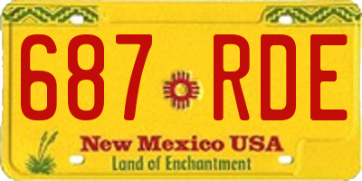 NM license plate 687RDE