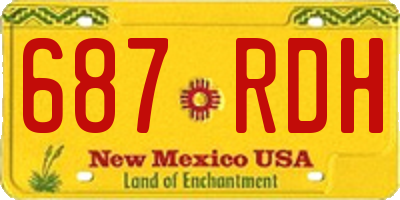 NM license plate 687RDH