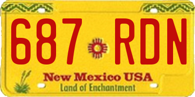 NM license plate 687RDN