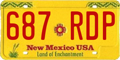 NM license plate 687RDP