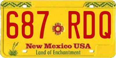 NM license plate 687RDQ