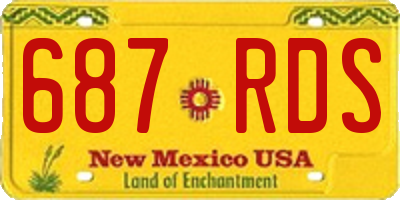 NM license plate 687RDS