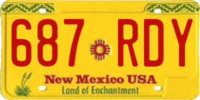 NM license plate 687RDY