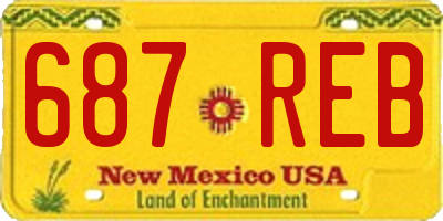 NM license plate 687REB