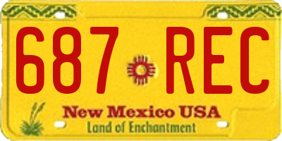 NM license plate 687REC