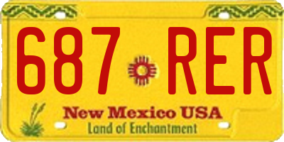 NM license plate 687RER