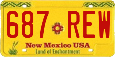 NM license plate 687REW