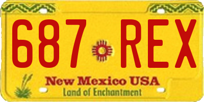NM license plate 687REX