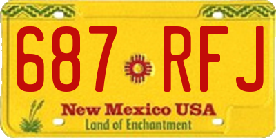 NM license plate 687RFJ