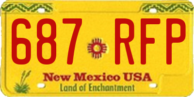 NM license plate 687RFP
