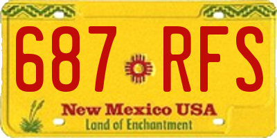 NM license plate 687RFS