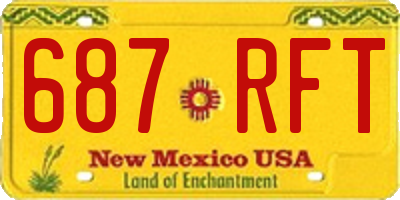 NM license plate 687RFT