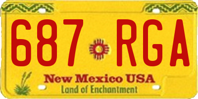 NM license plate 687RGA