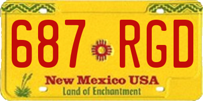 NM license plate 687RGD