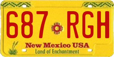 NM license plate 687RGH