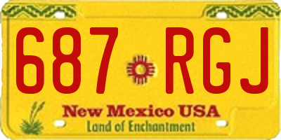NM license plate 687RGJ