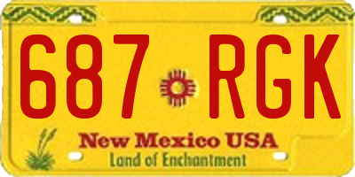 NM license plate 687RGK