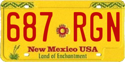 NM license plate 687RGN
