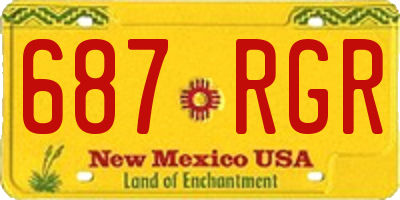 NM license plate 687RGR