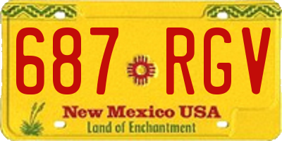 NM license plate 687RGV