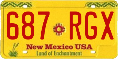 NM license plate 687RGX