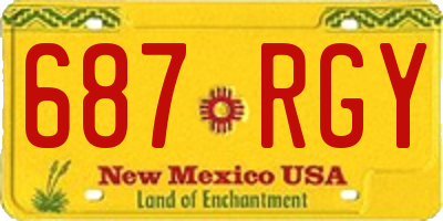 NM license plate 687RGY