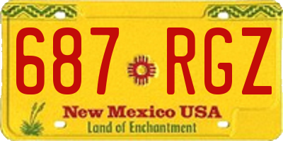 NM license plate 687RGZ