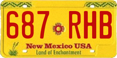 NM license plate 687RHB